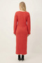 Women's Pomegranate Flower Long Sleeve Soft Textured Loose Dress Arm-26K001078 - 3