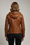 Taba Stella Hooded Pocket Women's Genuine Leather Jacket - 3