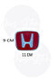 Honda Civic Compatible Logo Emblem for Car Door or Trunk Compatible 11X9Cm 1Pc Red Logo Emblem Adhesive - 3