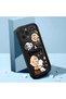 iPhone 14 Pro Max Compatible Black Silicone Cartoon Case Impact Protection