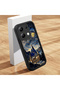Black Silicone Case with Charming Sky Pattern Compatible with Xiaomi Redmi Note 13 4g