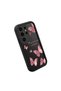 Samsung Galaxy S24 Ultra Compatible Black Silicone Butterfly Pattern Impact Protection Case - 3