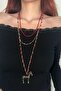 Gold Color Zebra Figured Design Necklace - 2