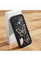 Realme C21Y/C25Y Compatible Quality Black Silicone Butterfly Pattern Impact Resistant Case - 3