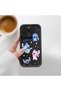 iPhone 14 Plus Compatible Black Silicone Stitch Pattern Shock Absorbing Case - 4