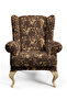 Classic Floral Pattern Woven Look Digital Printed Upholstery Sofa Fabric - 3
