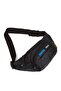 Men's Fabric Crossbody Chest Shoulder & Waist Bag with USB Headphone Jack - Black - Blue - 3