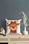 Decorative Digital Printed Throw Pillow Cover with New Year Concept Deer Figure - 2