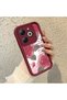 Beautiful Rose Pattern Burgundy Silicone Shockproof Case Compatible with Tecno Spark 20/20C - 3