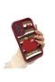 Samsung Galaxy A72 Compatible Burgundy Silicone Fruit Patterned Impact Resistant Phone Case - 2