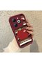 Tecno Spark Go 2024 Compatible Burgundy Silicone Fruit Pattern Shockproof Phone Case - 3