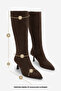 Women's Pointed Toe Half Zipper Thin Heeled Boots Lavisa Brown Suede - 8