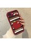 جراب هاتف مقاوم للصدمات من السيليكون باللون العنابي بنمط الفاكهة متوافق مع iPhone 16e - 3