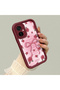 Tecno Camon 19 Neo Compatible Beautiful Rose Pattern Burgundy Silicone Impact Protection Case - 4