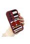 Samsung Galaxy A24 Compatible Burgundy Silicone Fruit Pattern Shockproof Phone Case - 2