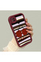 Xiaomi Redmi 9C Compatible Burgundy Silicone Fruit Pattern Shockproof Phone Case - 3
