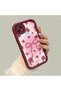 Realme C21 Compatible Beautiful Rose Patterned Burgundy Silicone Impact Protection Case - 3