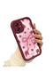 Samsung Galaxy A04E Compatible Beautiful Rose Pattern Burgundy Silicone Impact Protection Case - 2