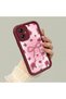 Samsung Galaxy A04E Compatible Beautiful Rose Pattern Burgundy Silicone Impact Protection Case - 3
