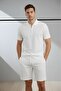 New Season Half Zipper Vortex Fabric Tshirt-Shorts Set 2-Piece Premium Fabric - 2
