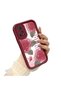 Xiaomi Redmi Note 11 Pro Compatible Beautiful Rose Pattern Burgundy Silicone Impact Protection Case - 2