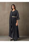Drape Silk kaftan (Black) - 2