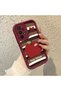 Samsung Galaxy A23 Compatible Burgundy Silicone Fruit Patterned Shockproof Phone Case - 3