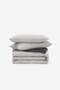 Striped Serenity Striped Linen Blend Duvet Cover Set Anthracite
