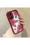 Xiaomi Poco C65 Compatible Beautiful Rose Pattern Burgundy Silicone Impact Protection Case - 3