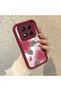 Xiaomi Redmi Note 14 Pro Plus+ 5g Compatible Beautiful Rose Pattern Burgundy Silicone Shock Protection Case - 4