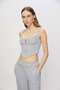 Ss6113 Front Zipper Cotton Bustier - 2