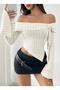Modonna Collar Rope Tied Asymmetric Cut F Corded Fabric Black Blouse Crop Top