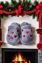 Winter Women's House Slippers |   Small Heart Embroidered Rabbit Fur |   Non-Slip Base - 2