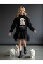 Girl's Cotton Dog Printed Oversized Design Sweatshirt - 2