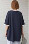 Unisex Navy Blue Collar Sleeve Detailed California Club Printed Oversize T-shirt - 4