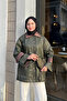 Women's Trench Coat with Epaulettes Dark Green - 3