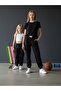 Girl's Thin Fleece-Lined Oversized Design Sweatpants Bottom - 6