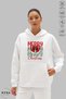 Unisex Hoodie Long Sleeve Bow Merry Christmas Printed Hooded Fleece-Lined Oversized Cotton Sweatshirt