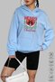 Unisex Hoodie Long Sleeve Bow Merry Christmas Printed Hooded Fleece-Lined Oversized Cotton Sweatshirt - 3