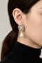 Brooch with Pearl and Stone Earrings - 2