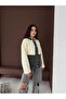 Women's Black Jean Detailed Premium Snap-Front Hooded Teddy Plush Coat - 5