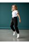 Girl's Thin Fleece-Lined Oversized Design Sweatpants Bottom - 8