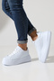 Women's White Thick Sole Sneakers: A Stylish and Comfortable Sneaker Model for Daily Use - 6