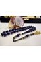 Heavy Design Brass Tassel Black Outside Color Inside Color Parlement Fire Amber Prayer Beads - 3
