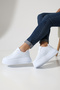 Women's White Thick Sole Sneakers: A Stylish and Comfortable Sneaker Model for Daily Use - 7
