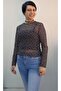 Black Polka Dot Long-Sleeved Tulle T-Shirt - 3