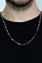 Steel Men's Necklace Silver Color Does Not Tarnish