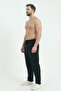 Men's Black Baggy Wide-Leg Oversized Relaxed 4-Season Sweatpants Wide-Leg 2-Thread Full Fit - 5