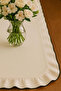 Black Corded Fabric Natural 100% Cotton Recycled Linen Washed Natural Fabric Frilled Runner Premium Series - 2