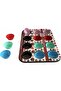 Muffin Pan Baking Pan non stick with 12 cup pieces silicon molds, Multi-Color, L 35.9 x W 26.5 x D 3 - 3
